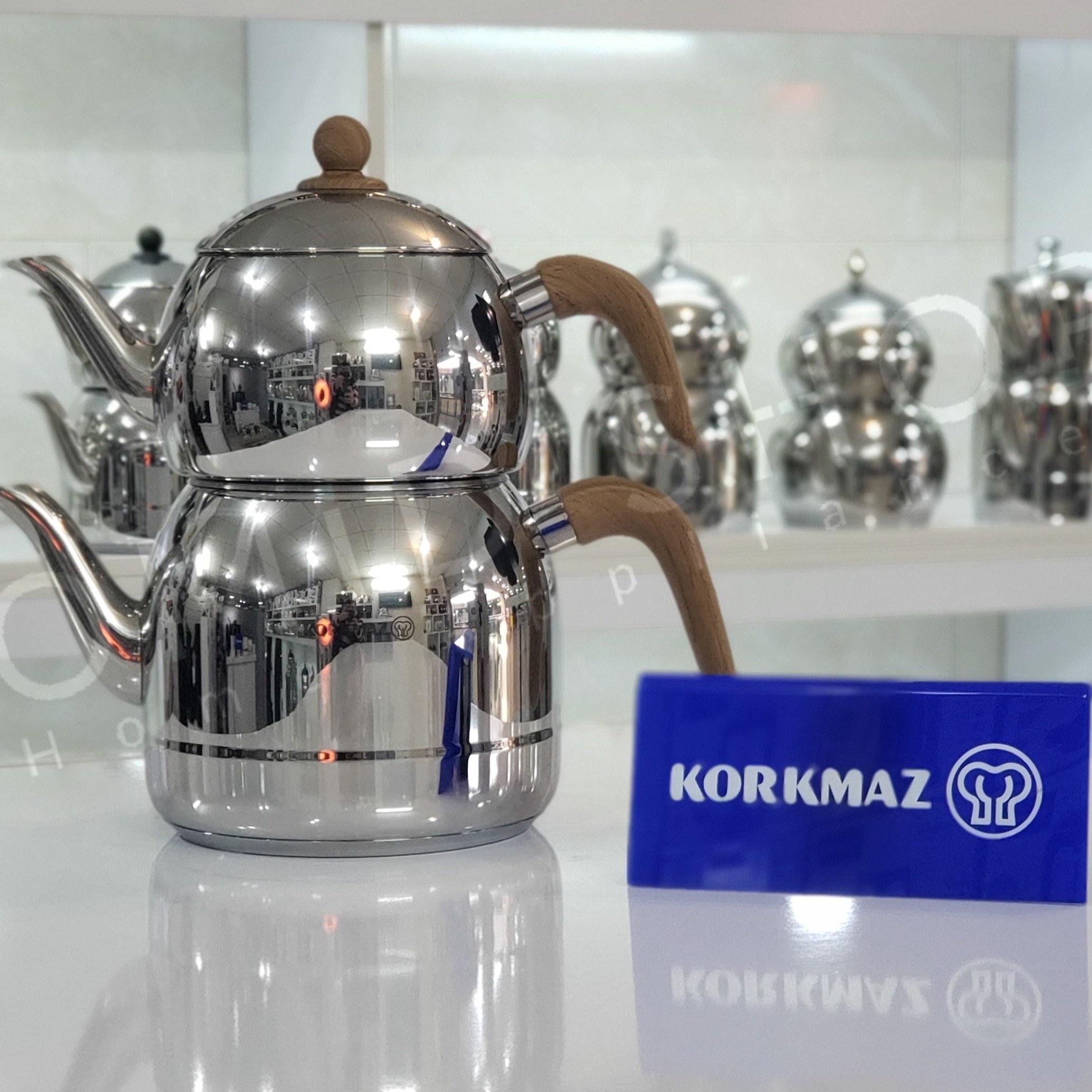 کتری و قوری کرکماز مدل A196 ظرفیت ۲.۵ لیتر استیل ضد زنگ بانه تجارت